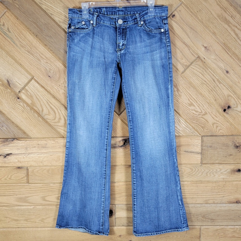 Rock & Republic Womens Blue Denim Low Rise 5 Pocket Bootcut Jeans Size 29